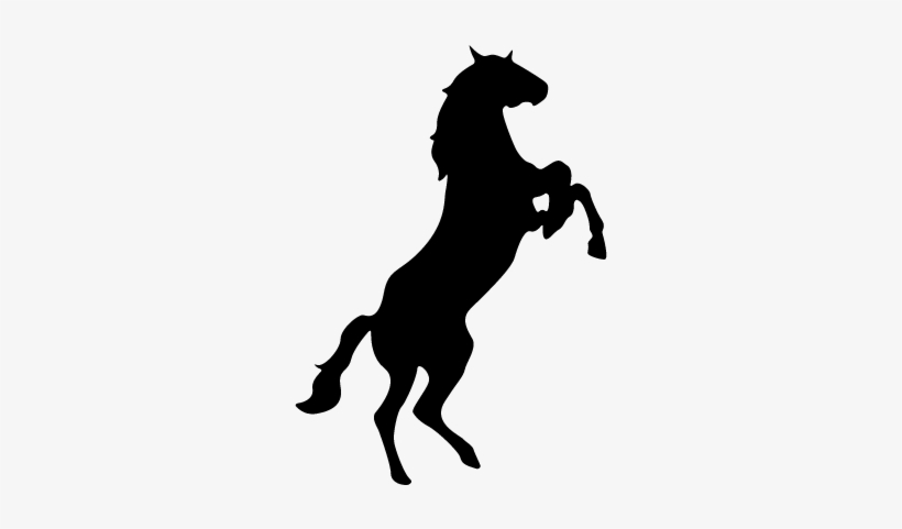 Standing Horse Silhouette Variant Facing The Right - Standing Horse Silhouette, transparent png