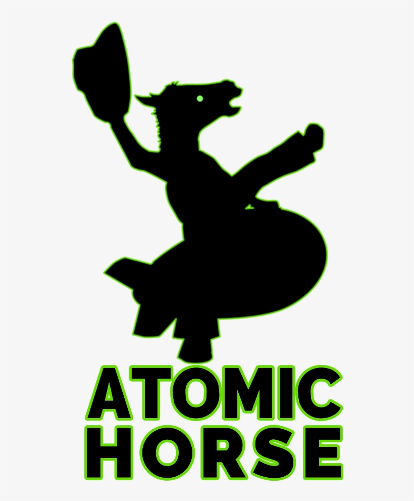 Atomic Horse Logo Of A Horse Man Riding An Atom Bomb - Poster, transparent png