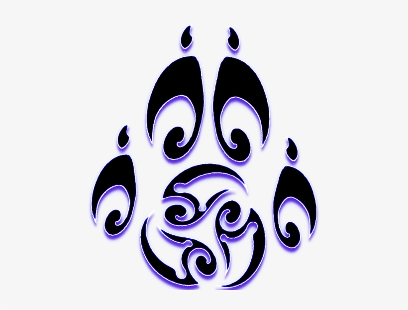 G Pawprint Tattoo - Blackwolf Majik Logo Ornament (oval), transparent png