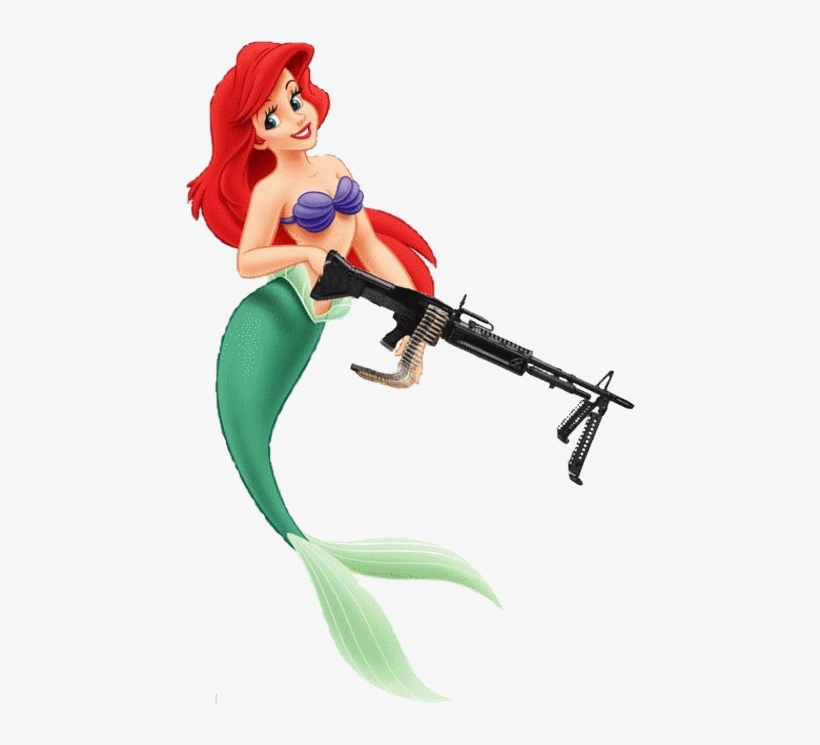 A Mermaid Gun - Disney Princess (lifesize Stand Up), transparent png
