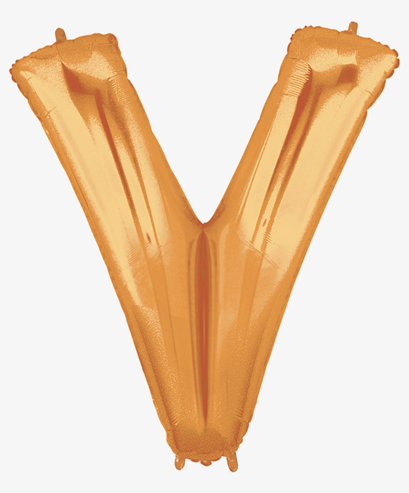 40" Gold Foil Letter - 36" Letter V Gold Megaloon, transparent png