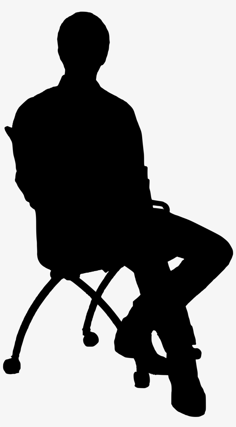 Person Sitting Png Silhouette Freeuse Stock - Person Sitting In Chair Silhouette, transparent png