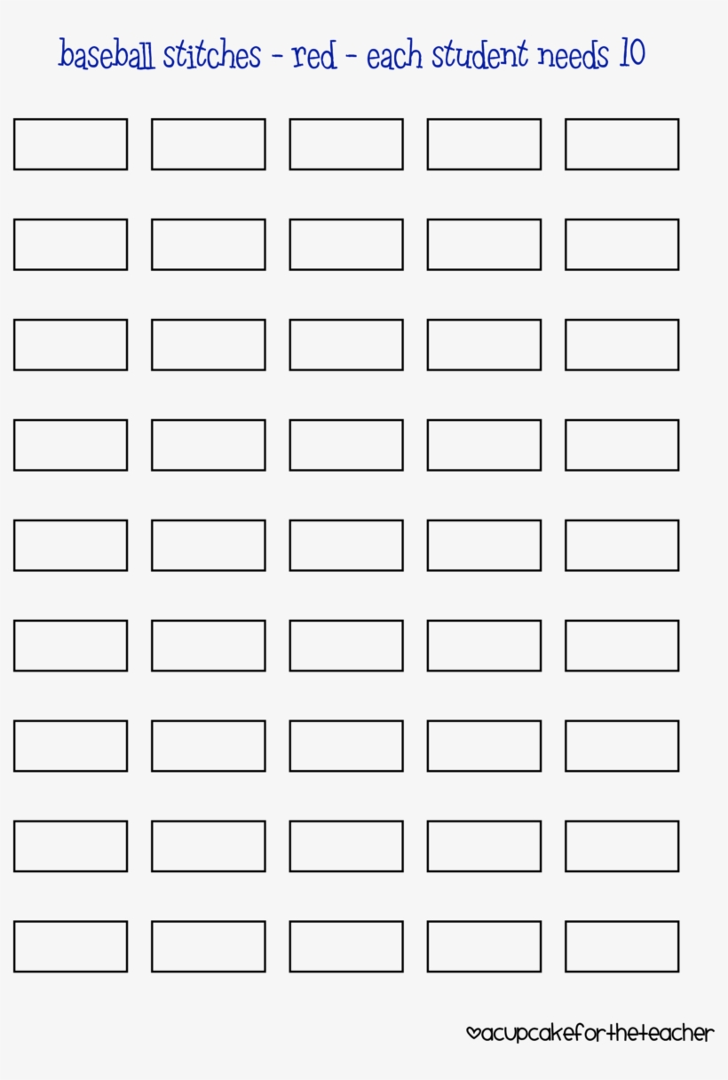 Baseball Stitches Red Each Student Needs 10 Acupcakefortheteacher, transparent png