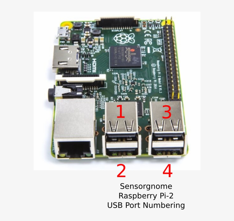 Usb Port Numbering Raspberry Pi 2 Model B With Noobs Microsd Card