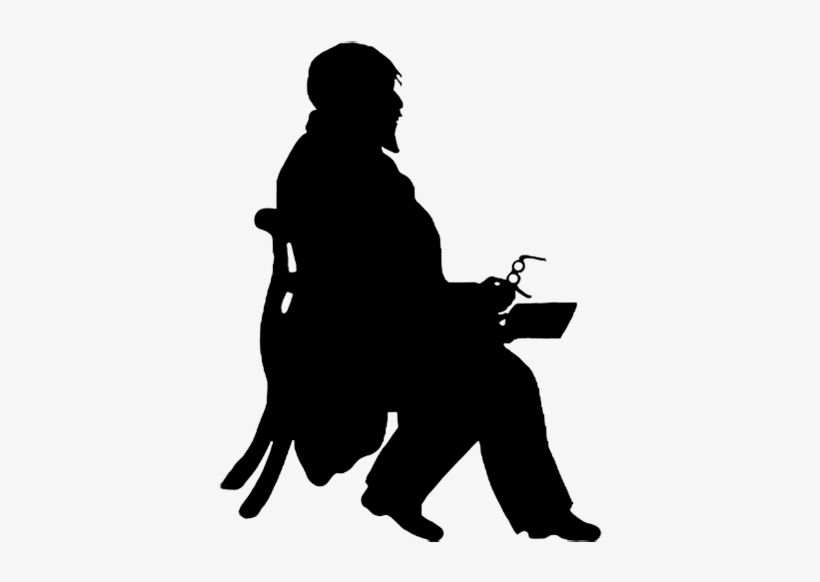 Victorian Teacher Silhouette - Old Man Silhouette Transparent, transparent png