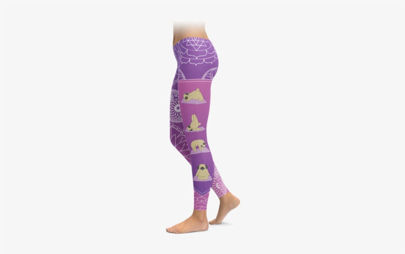 Pug Yoga Leggings - Leggings, transparent png