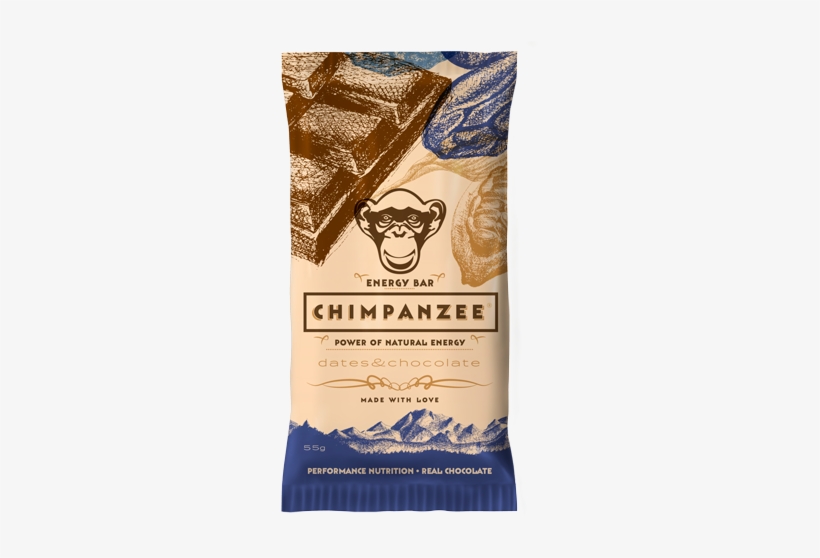 Dates & Chocolate - Chimpanzee Energy Bar Vegan - Dates & Chocolate, transparent png