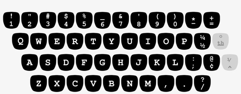 Drawn Typewriter Typewriter Keyboard - Typewriter Keyboard Layout, transparent png