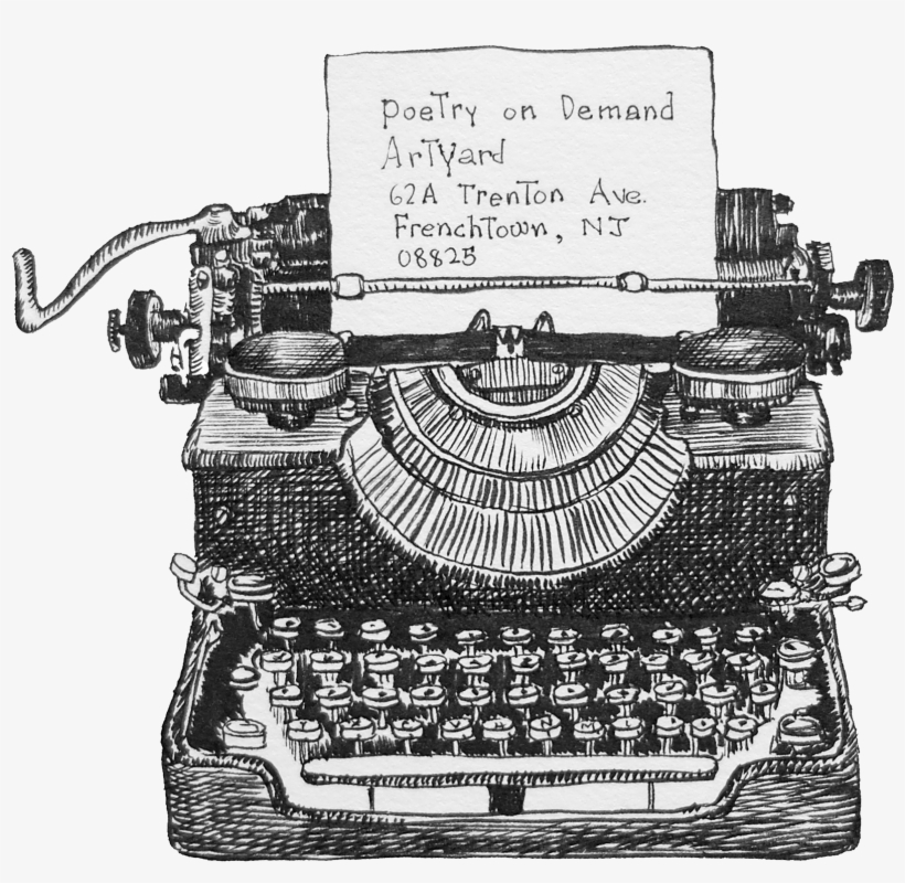 Poetry On Demand - Typewriter Drawing Transparent, transparent png