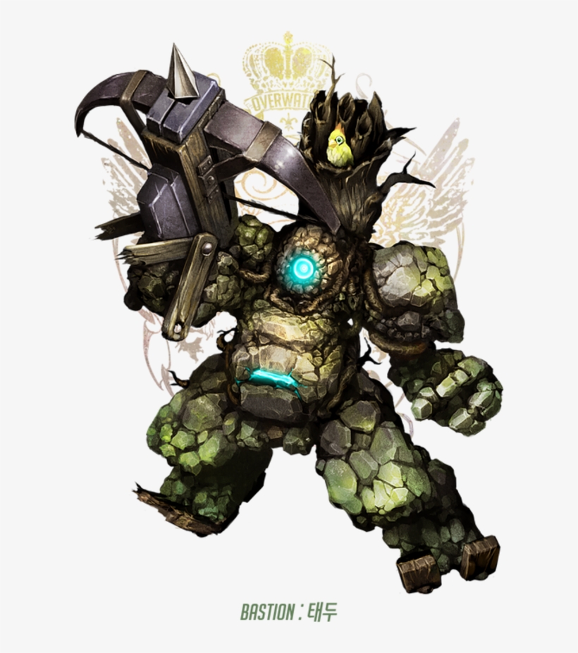 I Almost Mistook Him For Mccree At First But Then It - Golem Bastion Overwatch, transparent png