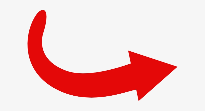 Arrow Clip Art Rustic - Curved Red Arrow Png, transparent png