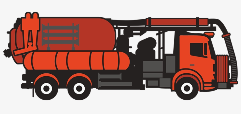 Vacuum Truck - Vac Truck Clipart, transparent png