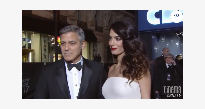 George Et Amal Clooney Lors De Leur Arrivée À La Salle - George Clooney, transparent png
