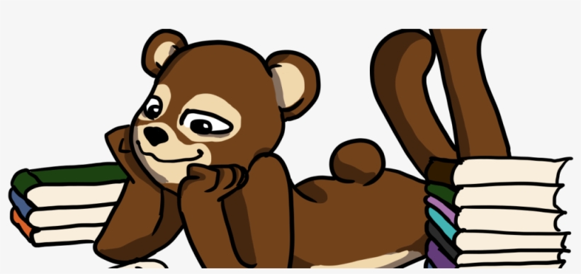 Baker Bear Reading - Cartoon, transparent png