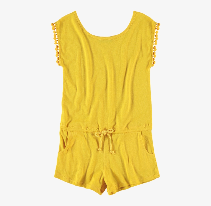 Yporqué Pompom Jumpsuit - Yellow, transparent png