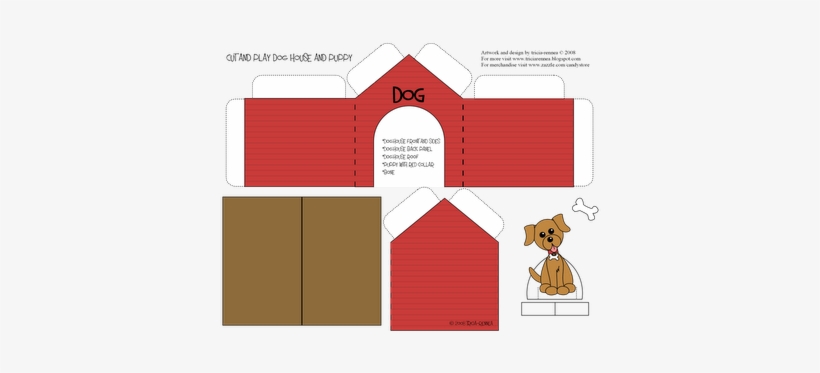 Cut And Play Doghouse - 3d Paper Dog House, transparent png