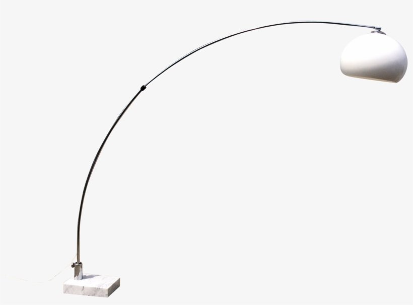 1970's Modern Arc Italian Floor Lamp Marble Base On - Lamp, transparent png