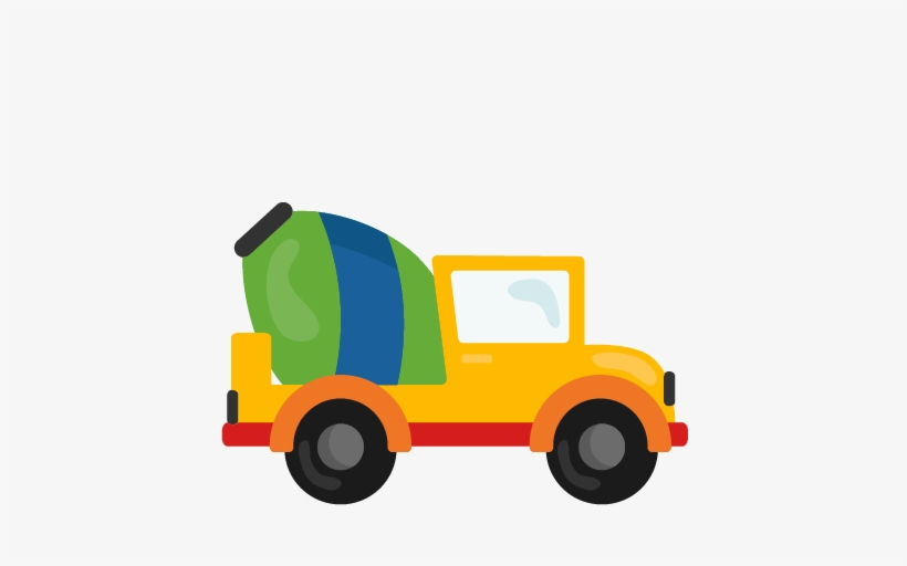 Vehicle Clipart Cement Truck - Cement Truck Clipart Png, transparent png