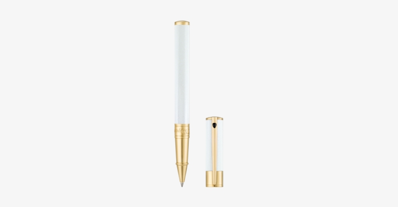 Roller Ball D Initial Pearly White Golden - Rollerball Pen, transparent png