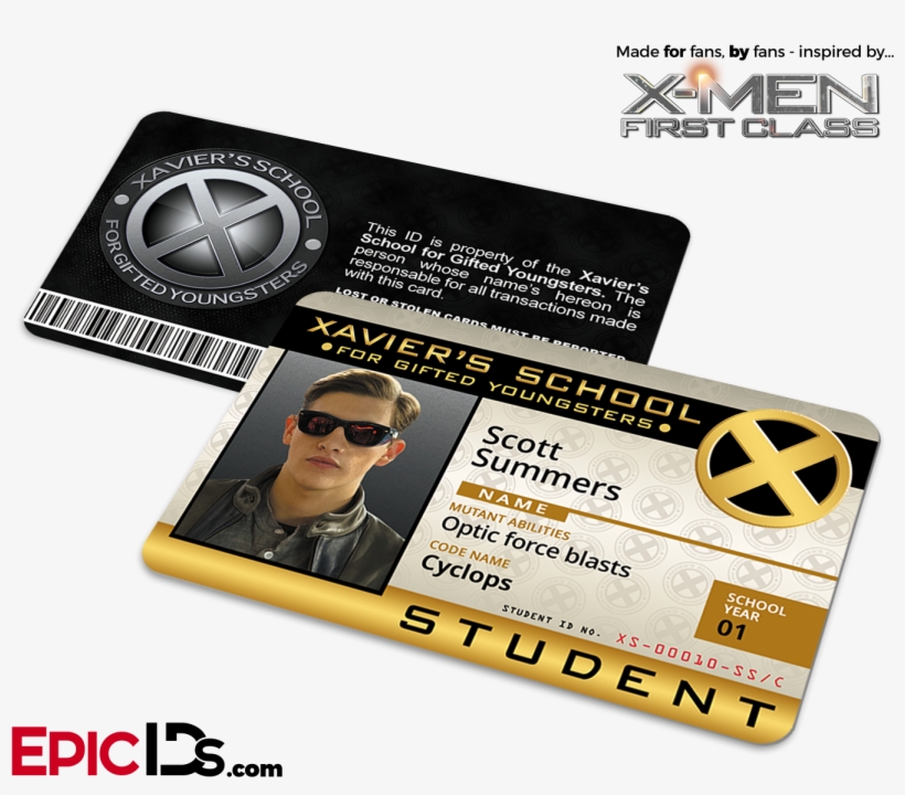 Xavier Institute For Gifted Youngsters 'x-men' Student - Xavier School For Gifted Youngsters Student Id, transparent png