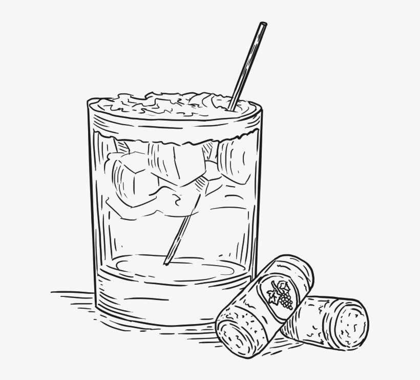 Image Result For Cocktail Drawing Png - Illustration, transparent png