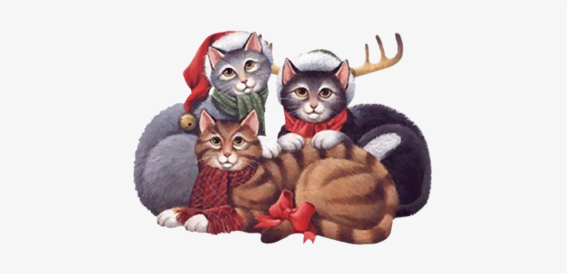Click The Buttons To See How These Images Will Look - Christmas Kitties, transparent png