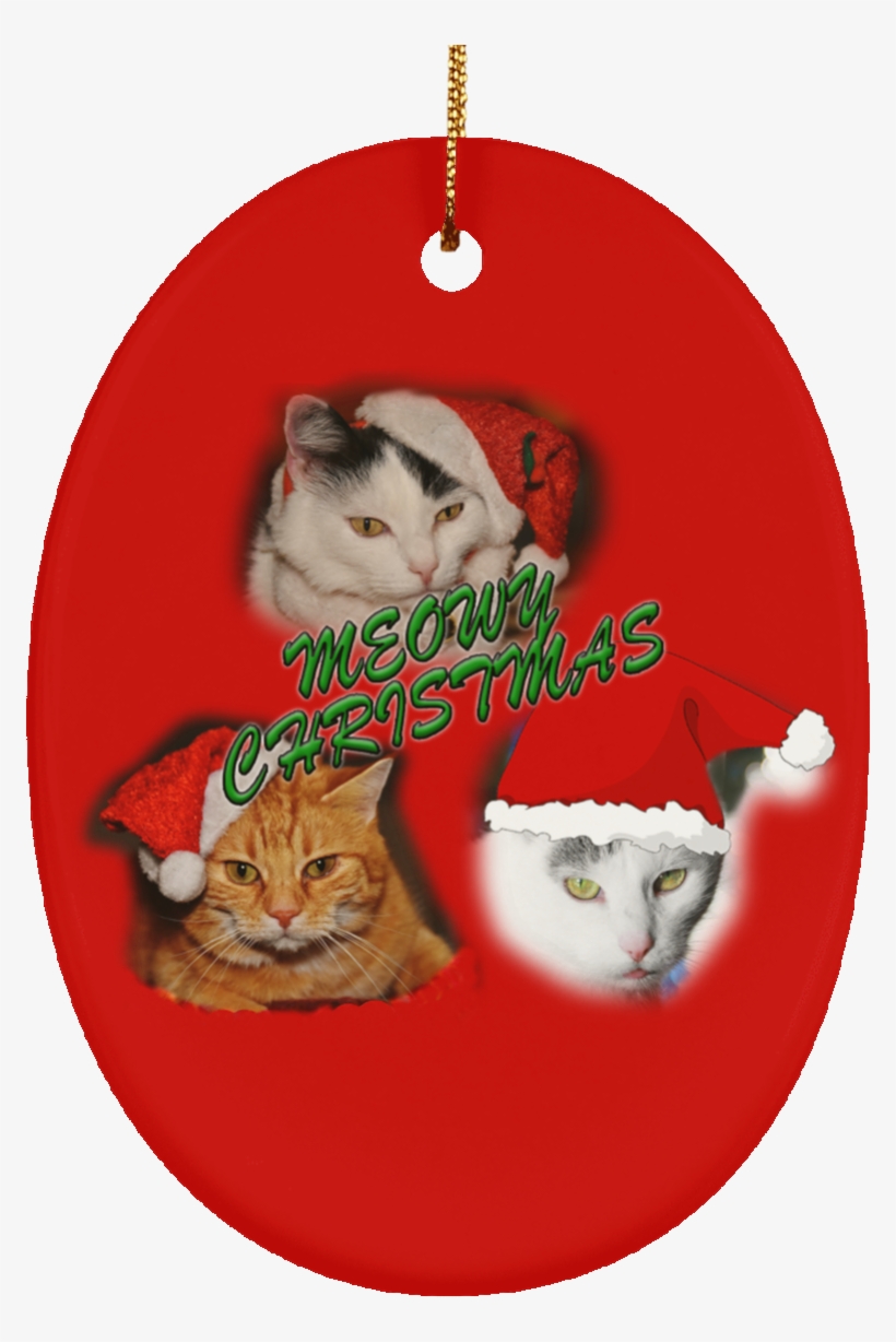 Meowy Christmas Cats Tree Ornaments Crafted Ceramic - Christmas Ornament, transparent png