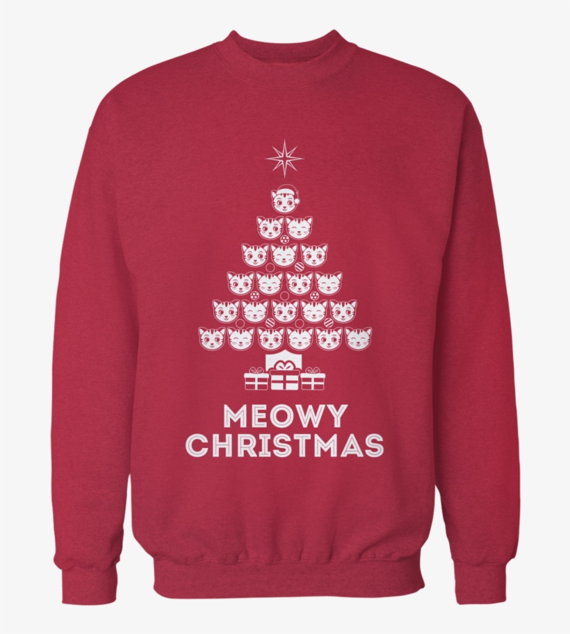 Meowy Christmas Cat Ugly Christmas Sweater - Ugly Sweater Wonder Woman, transparent png