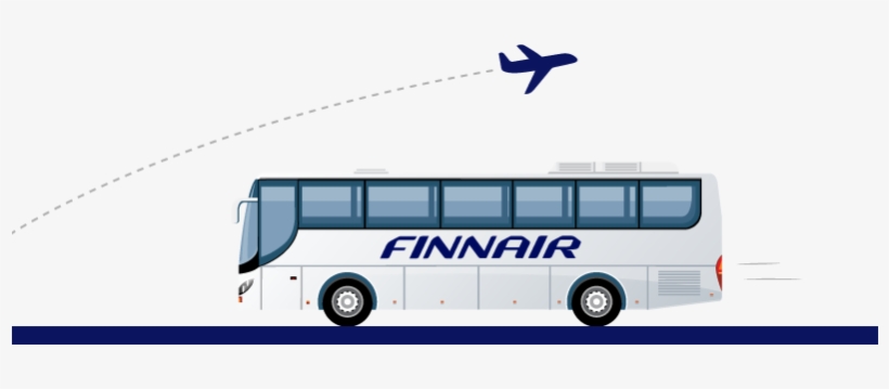 Finnair Bussi Vaalea Tausta - Finnair Bus, transparent png
