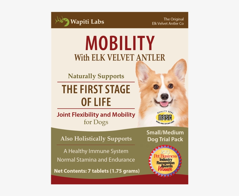 Mobility Supplement For Dogs - Wapiti Labs Senior Mobility Trial Pack - Large Dog, transparent png