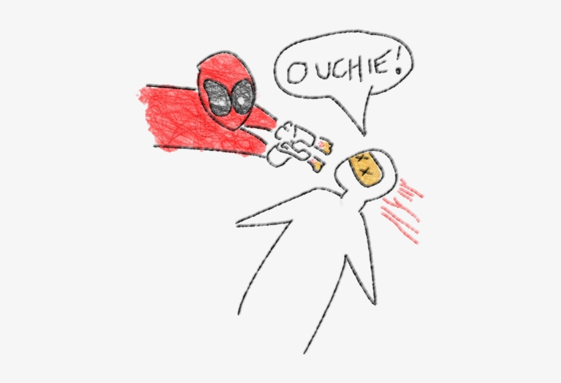 Daddy Needs To Express Some Rage - Deadpool Drawing In Movie, transparent png