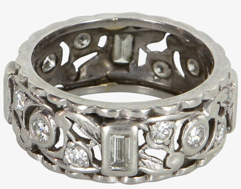 Vintage Art Deco Era Eternity Ring - Engagement Ring, transparent png