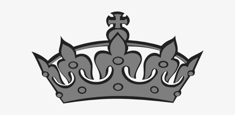 This Free Clip Arts Design Of Grey Crown - Crown And Wand Clip Art, transparent png