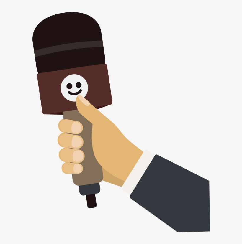 Clipart Library Barney Drawing Interview - Microfono De Periodista Png, transparent png
