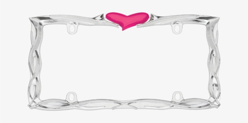 Orig - - License Plate Frames With Hearts, transparent png