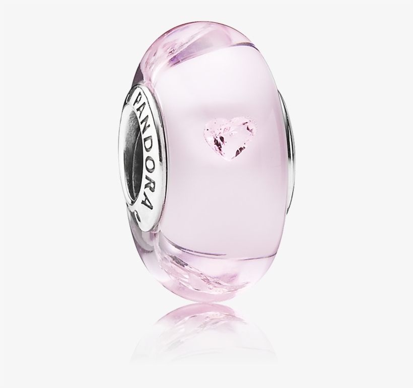 Pink Hearts Charm, Murano Glass & Pink Cz - Pandora Pink Sparkling Hearts Murano Charm, transparent png
