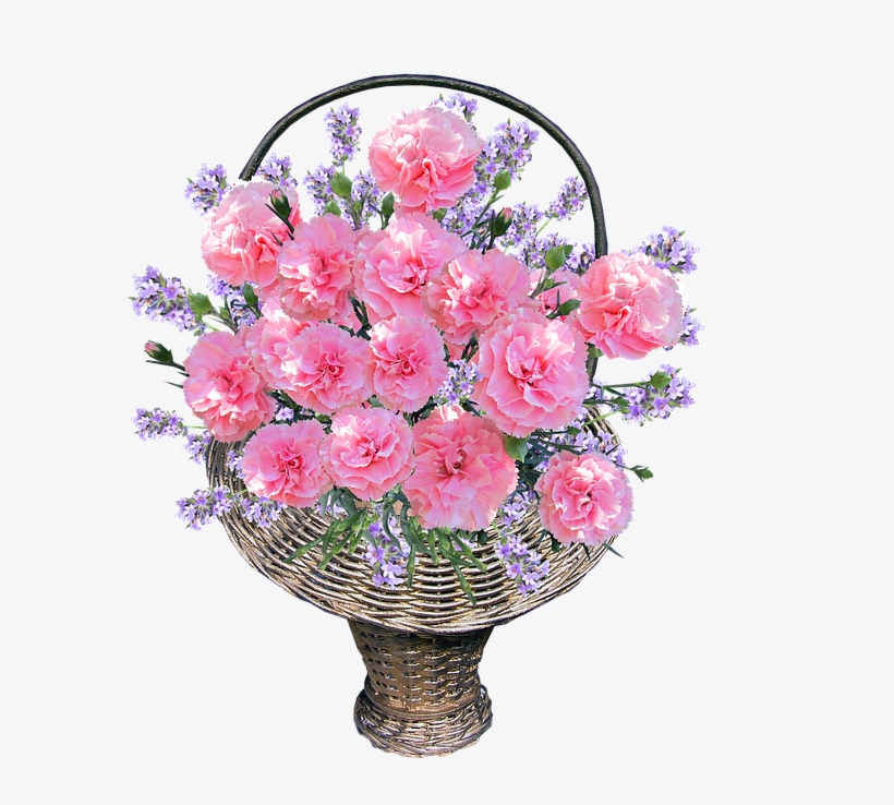 Clipart Resolution 642*720 - Bouquet Transparent Pink Carnation Floral Arrangement, transparent png