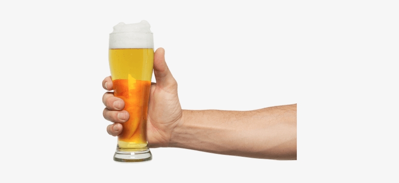 Hand Holding Pint Beer - Hand Holding Beer, transparent png