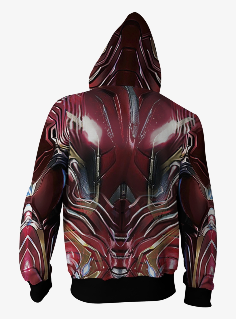 Iron Man Suit 3d Zip Up Hoodie Fullprinted Zip Up Hoodie - Iron Man, transparent png