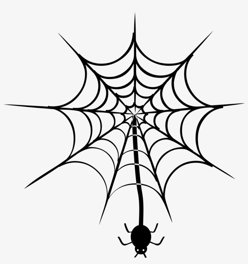 Spider Hanging Of Web Comments - Tela De Araña Png, transparent png