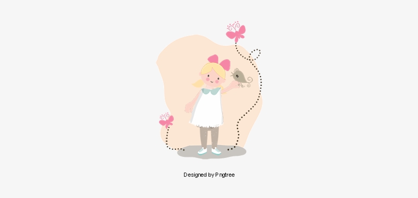 Vector Little Girl, Little Girl, Birds, Vector Png - Portable Network Graphics, transparent png