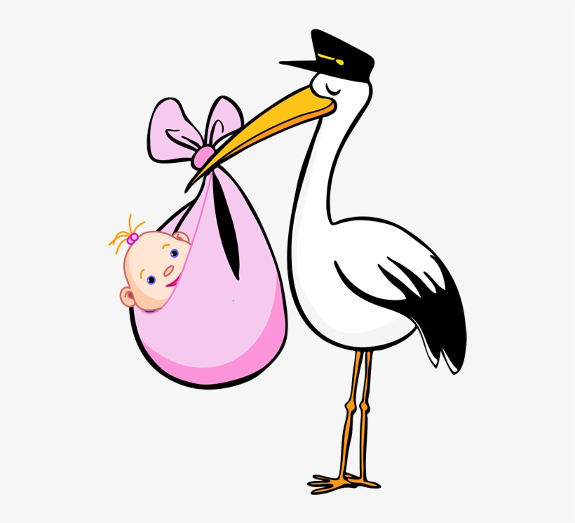 Baby Blankets Clipart - Stork Baby Clipart, transparent png