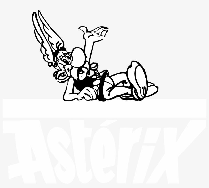 Asterix Parc 01 Logo Black And White - Logo Asterix, transparent png