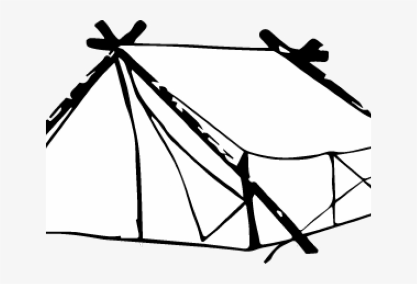 Tent Clipart Line Drawing - Wall Tent, transparent png