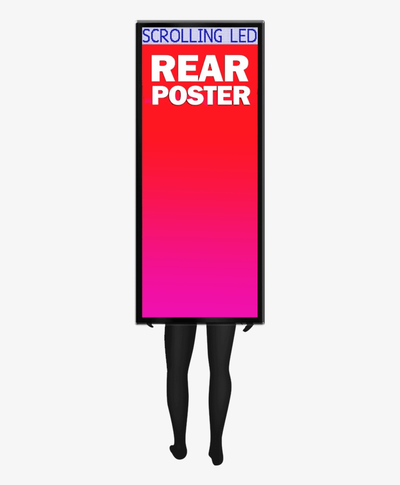 The Scrolling Version Of The Backpack Displays A Bright - Walking Billboard Png, transparent png