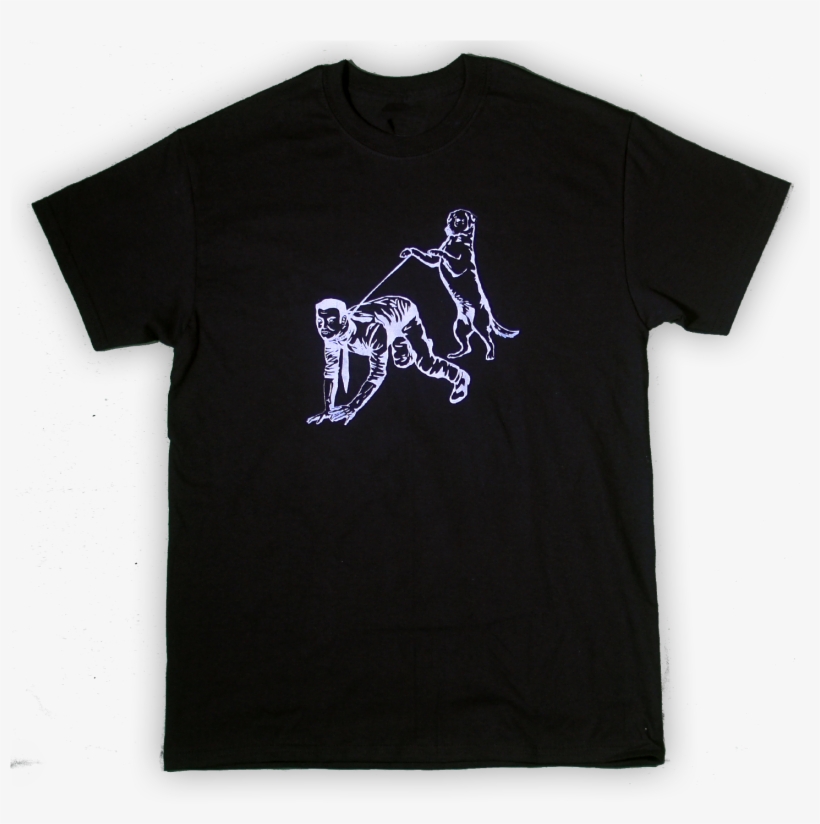 Image Of Human Walking Black Tee - T-shirt, transparent png