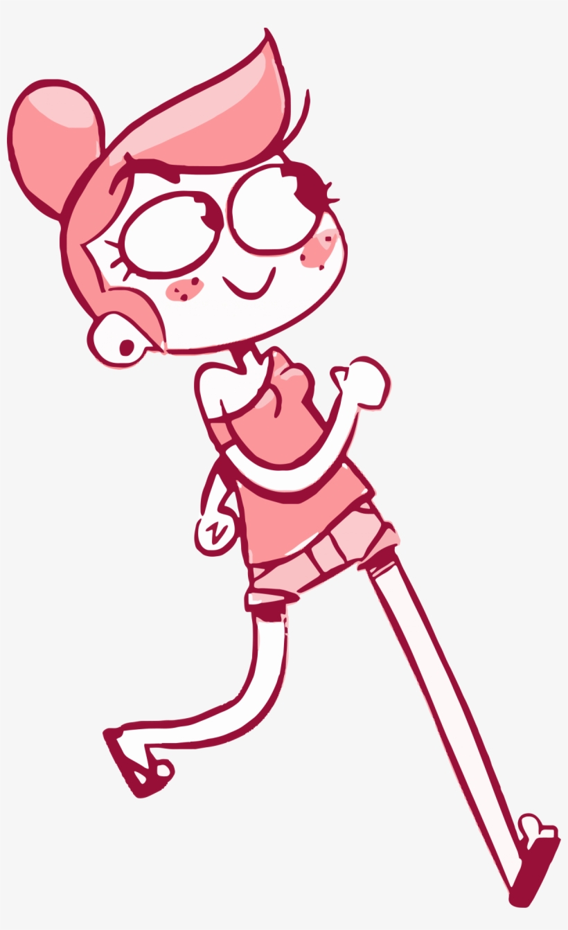 Cartoon Walking Girl Picture Png - Animation, transparent png
