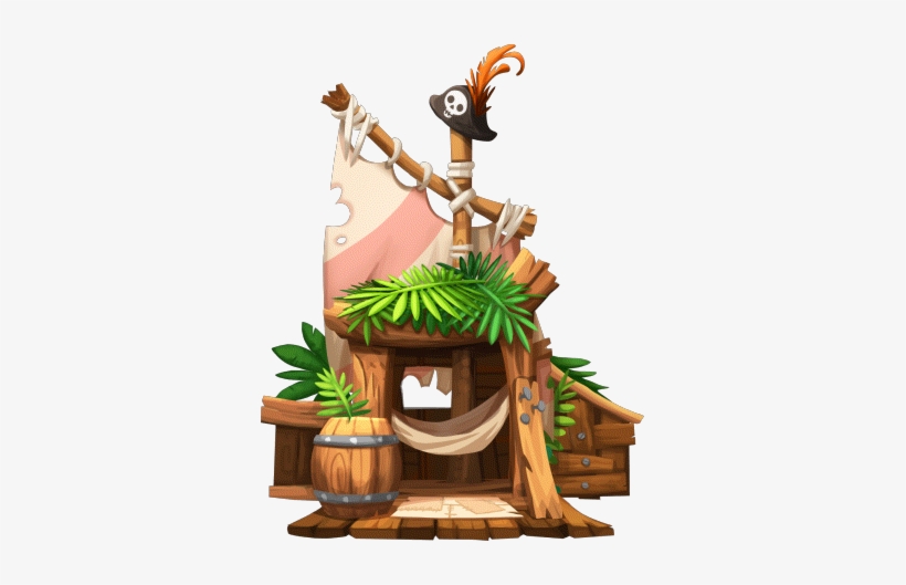 Building Home Pirate Hq 1 - Illustration, transparent png