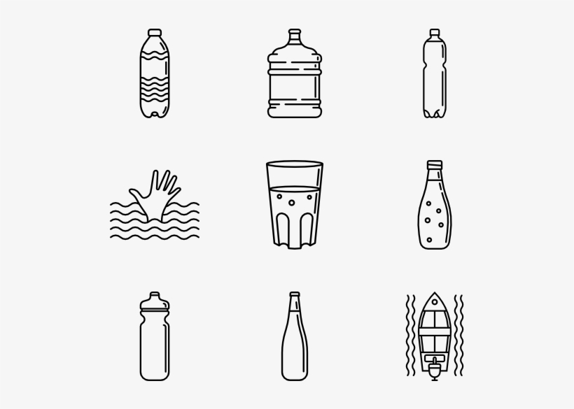 H2o - Water Bottle Pack Icon, transparent png