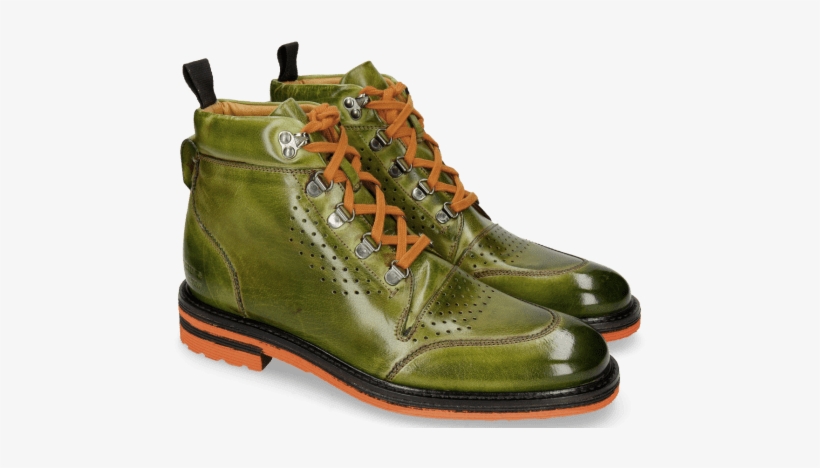 Ankle Boots Trevor 5 Ultra Green Laces Orange - Work Boots, transparent png